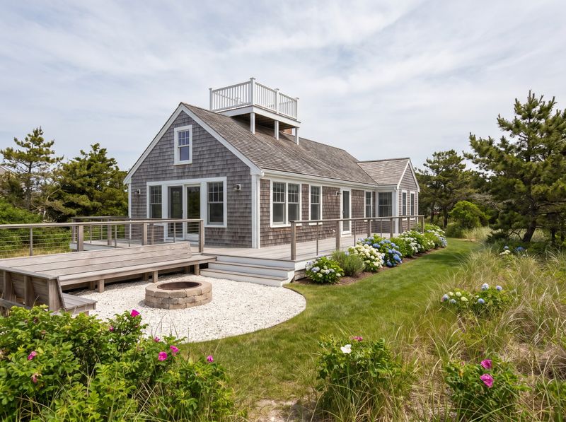 Beach House Deck with Sunken Fire Pit