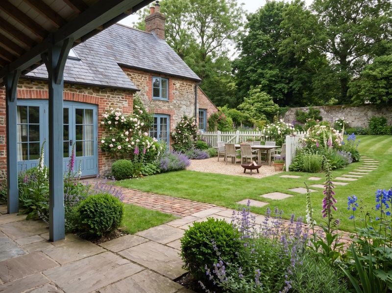 English Cottage Garden with Dining Patio