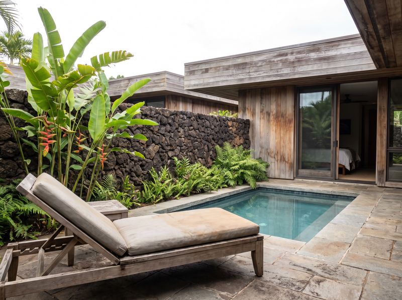 Tropical Plunge Pool and Stone Patio