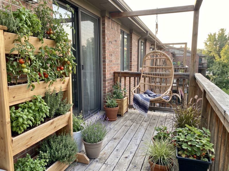 Balcony Deck with Vertical Garden