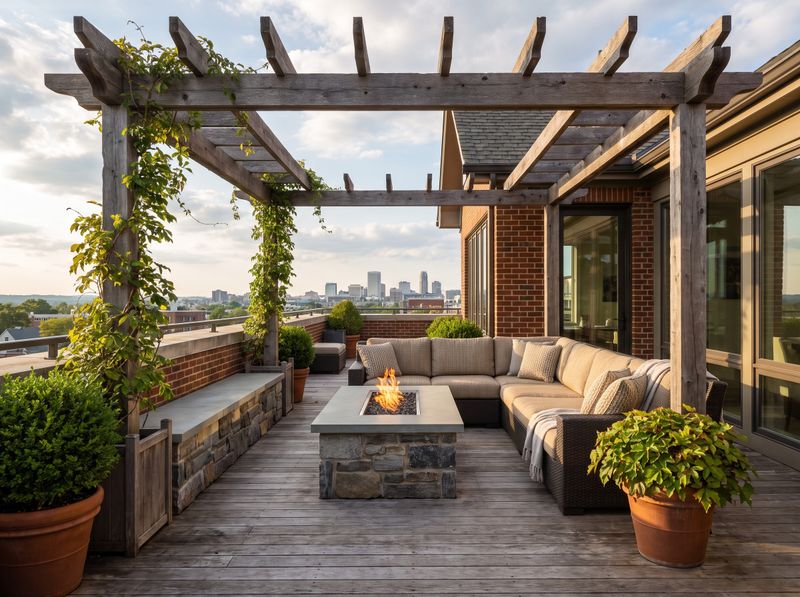 Rooftop Deck with Timber Pergola