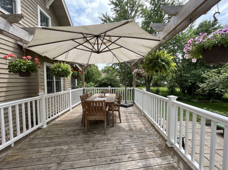 Cedar Deck with Shaded Dining Table