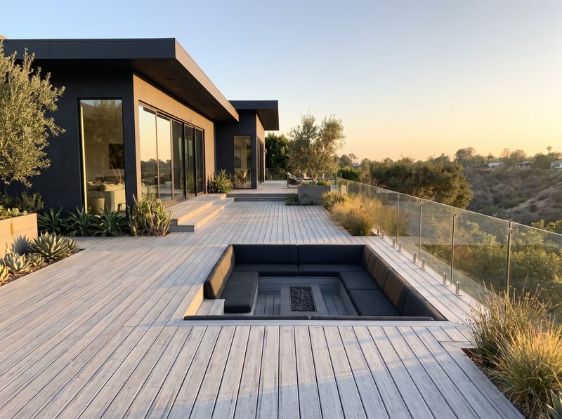 Composite Deck with Sunken Seating Area