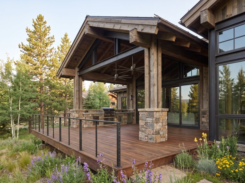 Covered Timber Deck with Outdoor Kitchen