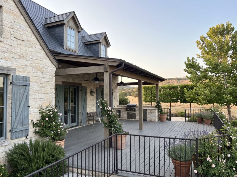 Elevated Deck with Covered Outdoor Kitchen