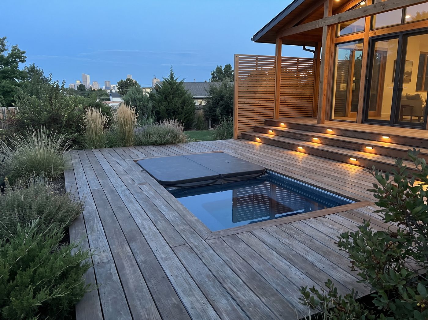 Ipe Deck Featuring Flush Hot Tub