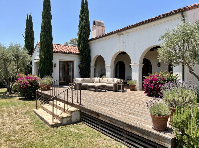 Spacious Timber Deck with Stucco Arches