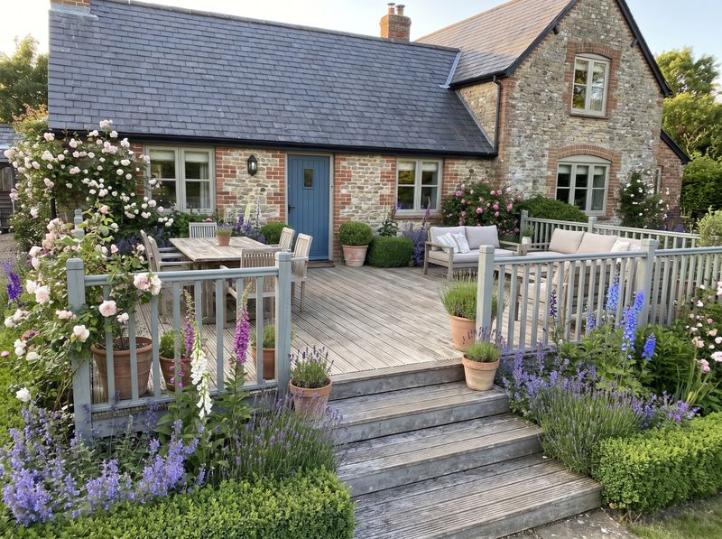 Weathered Timber Deck with Garden Dining