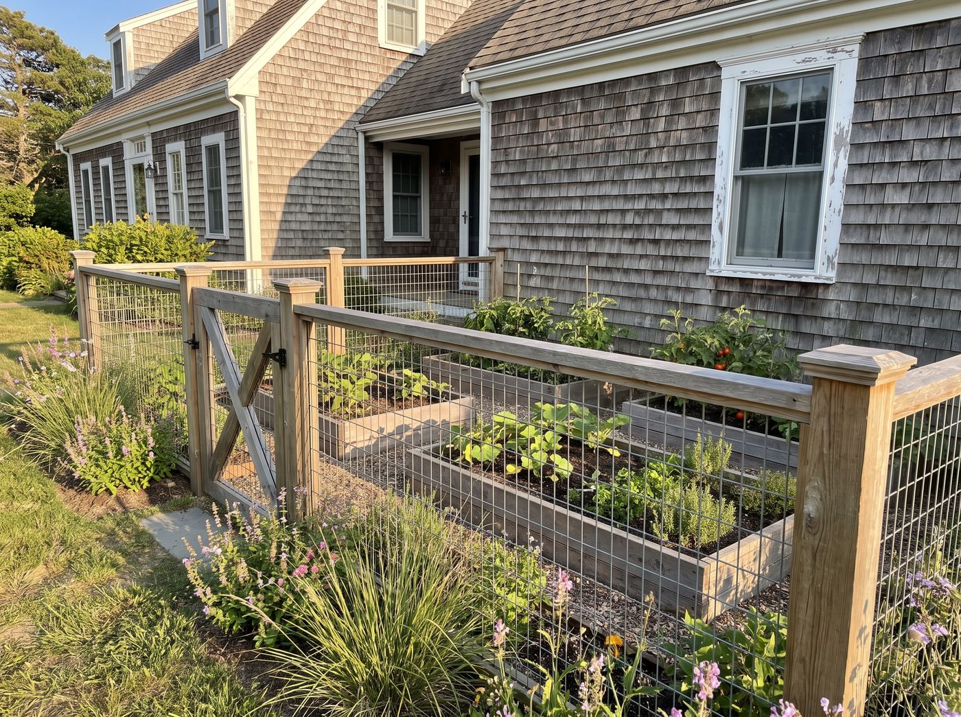 Hog Wire Garden Fence and Gate