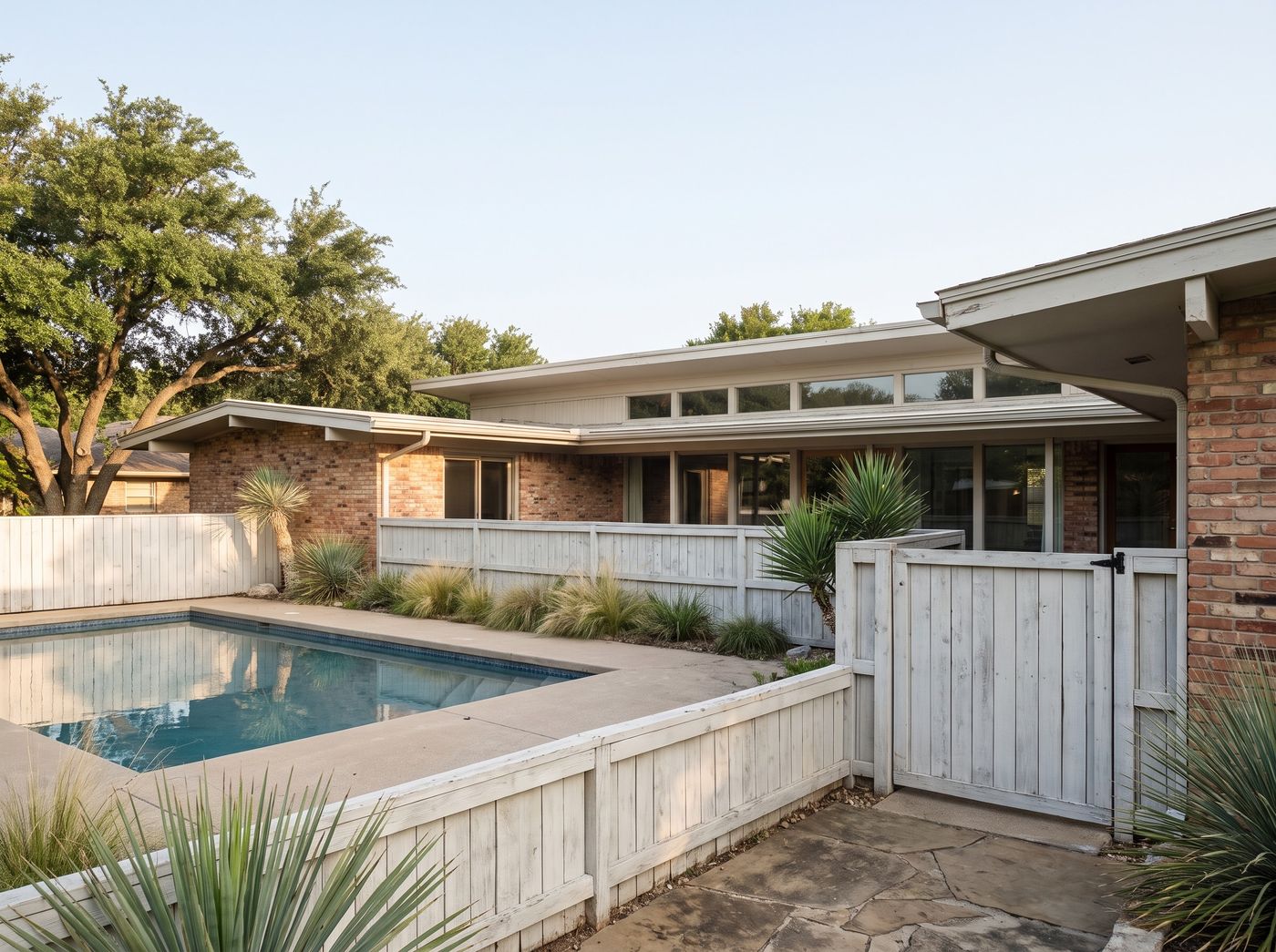 White Timber Pool Fence and Gate