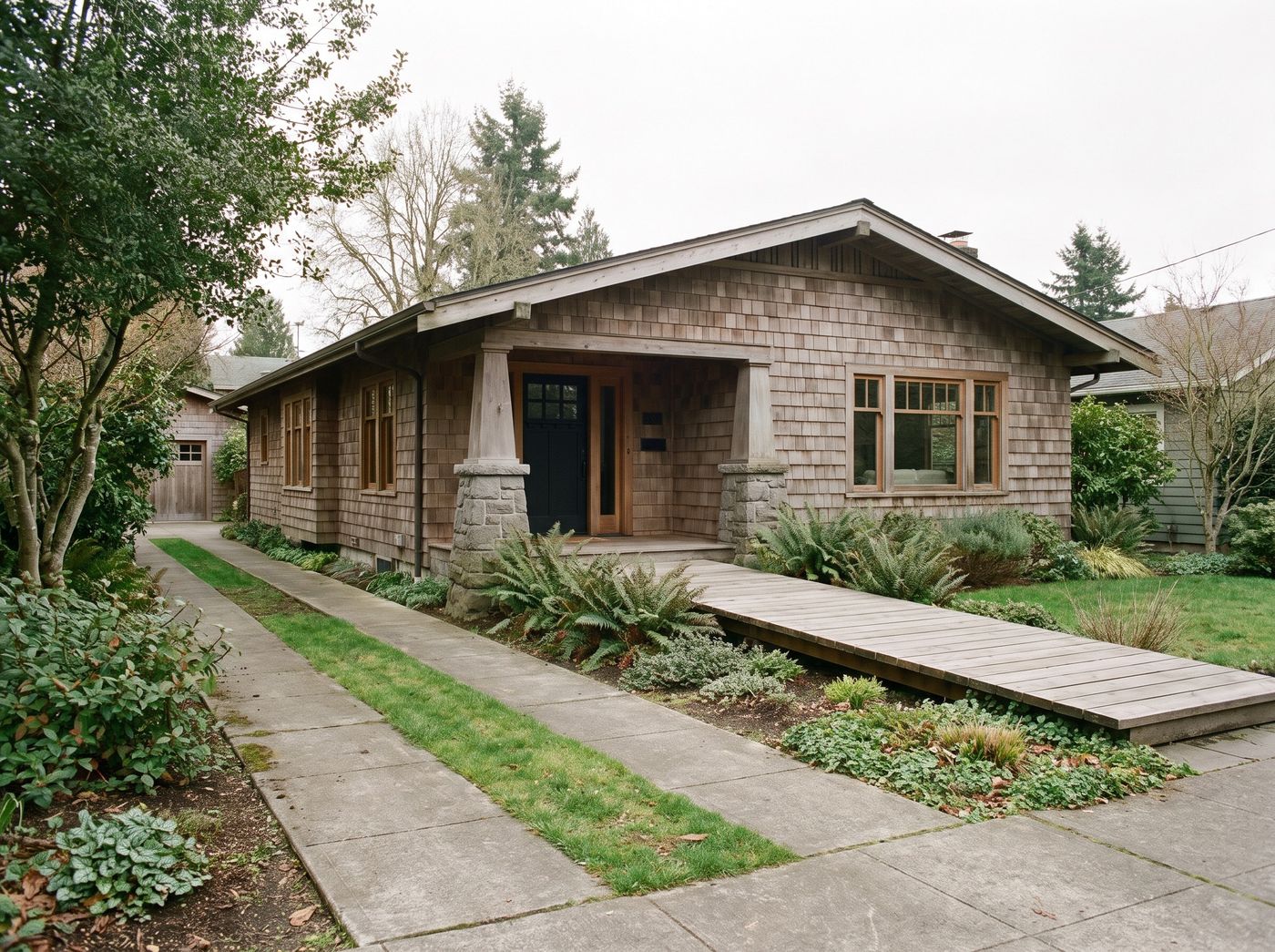 Cedar Shingle Home with Raised Boardwalk