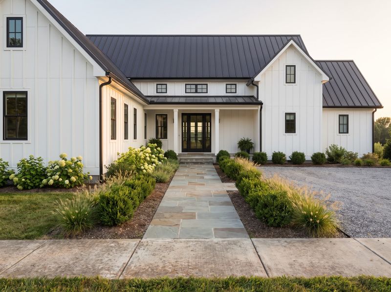 Stone Walkway to Covered Front Entry