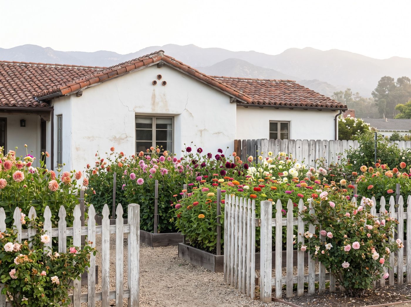 Cutting Garden Enclosed by Picket Fence