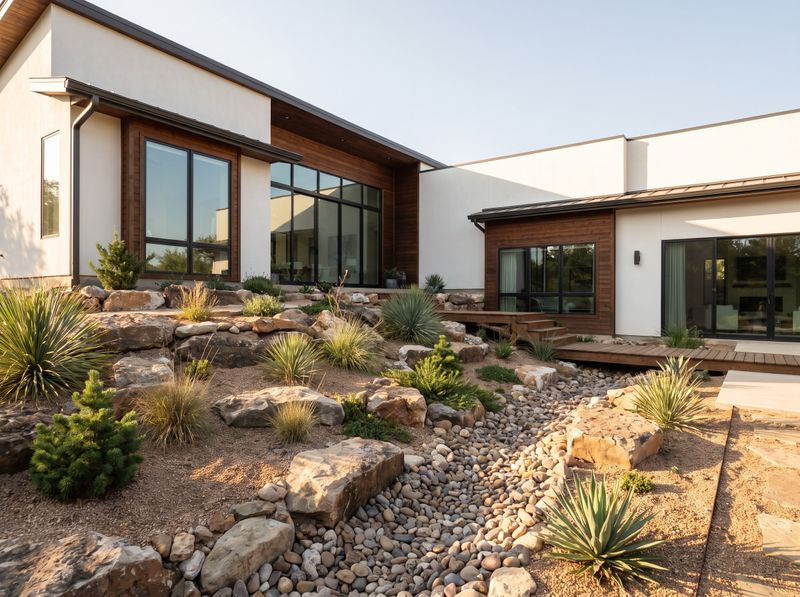 Terraced Rock Garden with Dry Stream