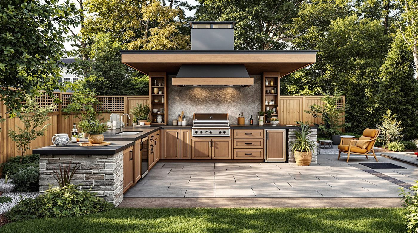 Peninsula Kitchen with Range Hood