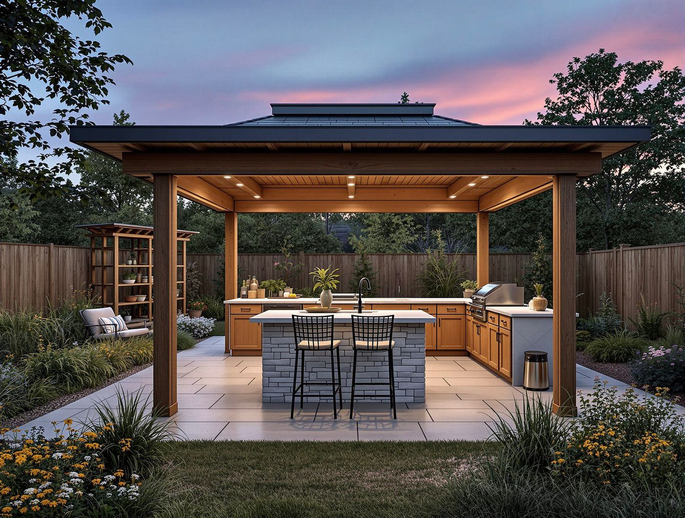 Twilight Pavilion Kitchen with Stone Island