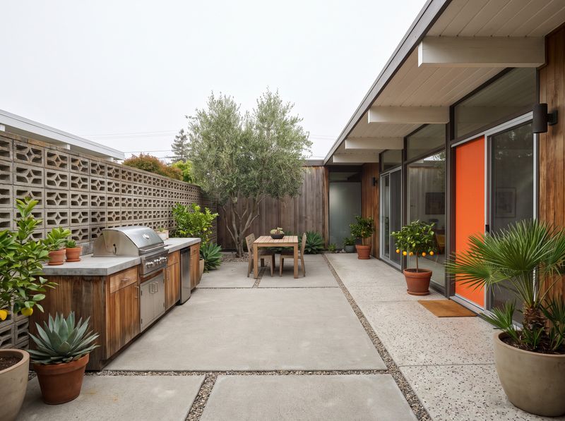 Breeze Block Patio with Grill Station