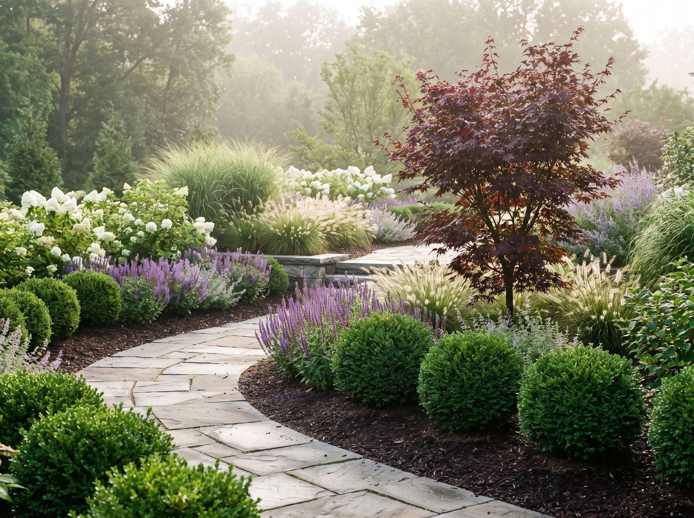 Ledgestone Wall with Agave Planting