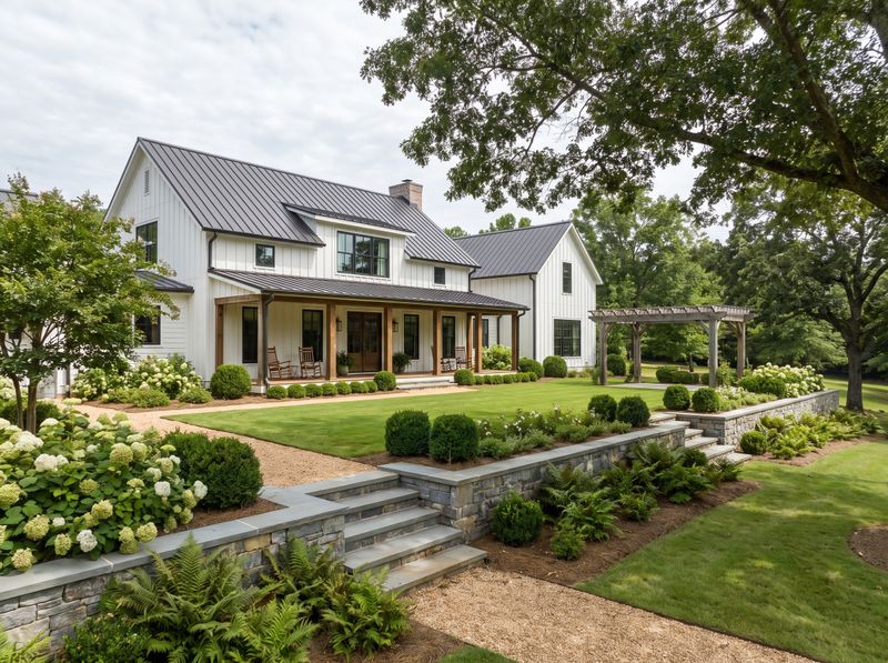 Terraced Garden with Stone Retaining Walls