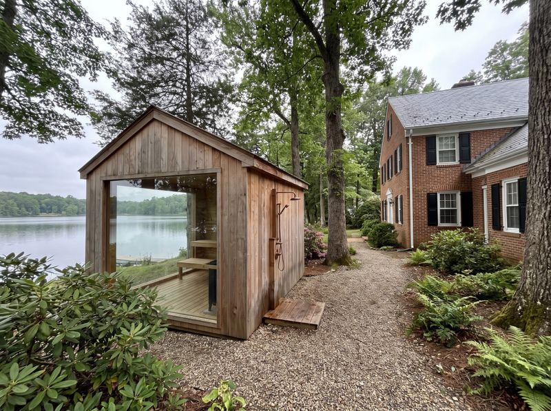 Cedar Sauna Cabin with Outdoor Shower