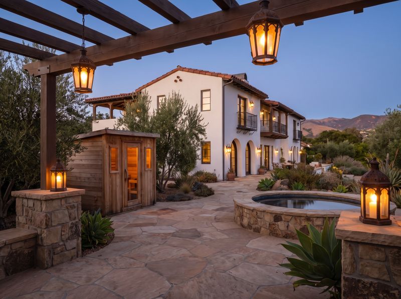 Flagstone Terrace with Sauna and Plunge Pool