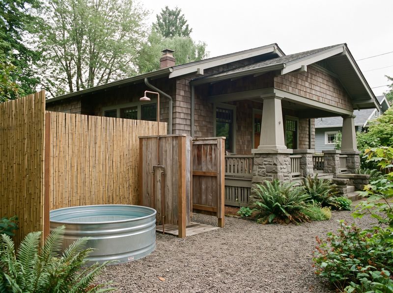 Outdoor Shower and Stock Tank Cold Plunge