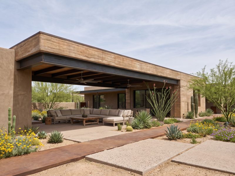 Covered Desert Patio with Sectional Seating