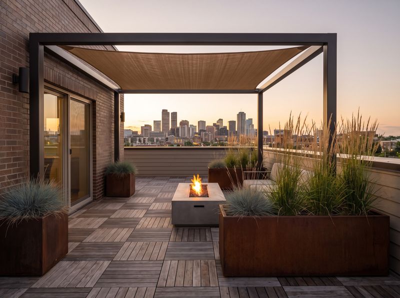 Rooftop Deck with Central Fire Table