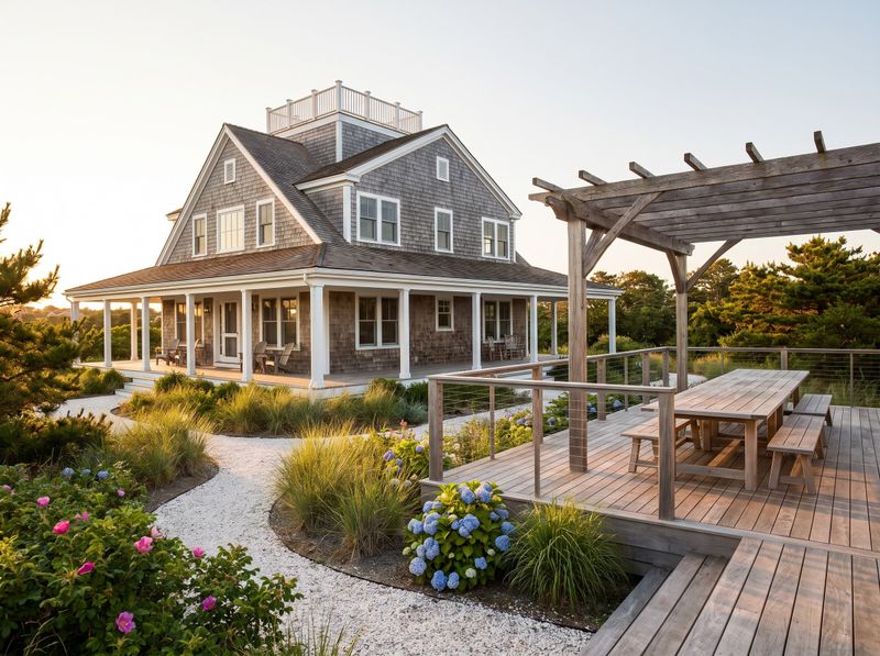 Timber Pergola Over Deck Dining Area