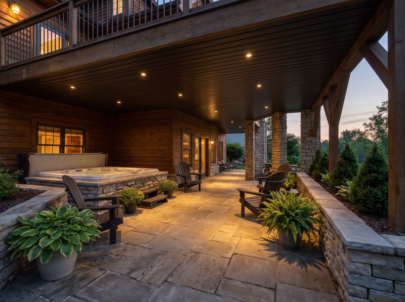 Under-Deck Patio with Hot Tub