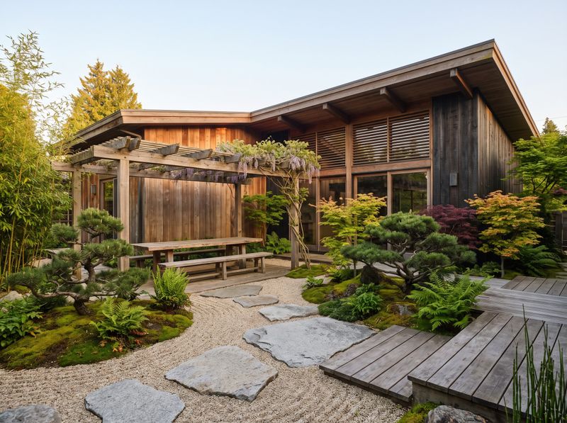 Zen Garden Patio with Timber Pergola