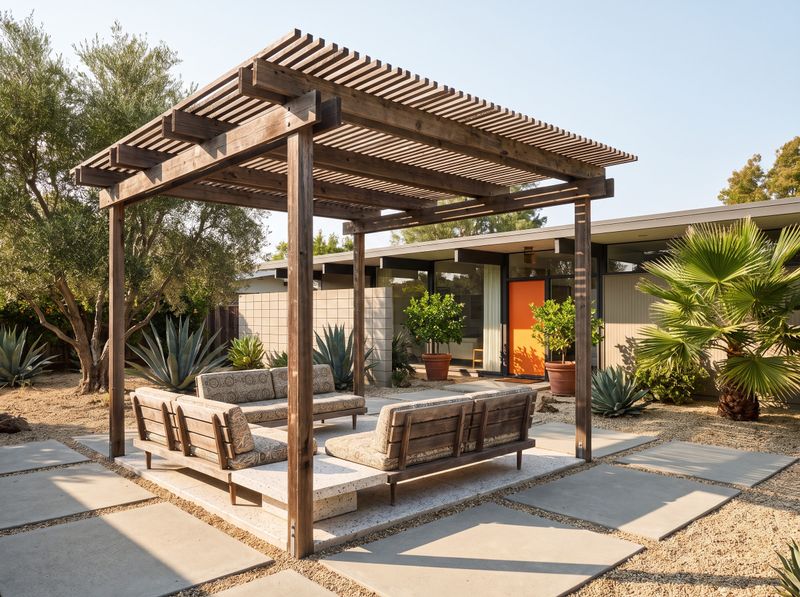 Freestanding Timber Pergola over Outdoor Lounge