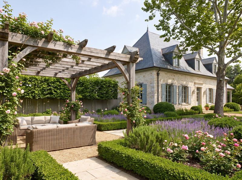 Freestanding Timber Pergola with Wicker Lounge