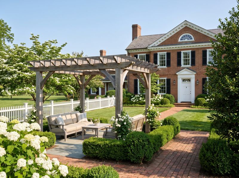 Garden Lounge Beneath a Freestanding Pergola