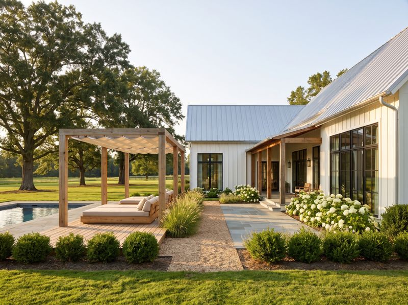Timber Pergola Over Poolside Daybeds