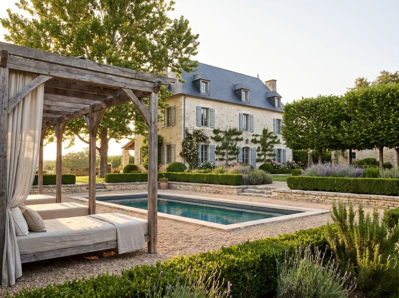 Timber Pergola with Poolside Daybeds