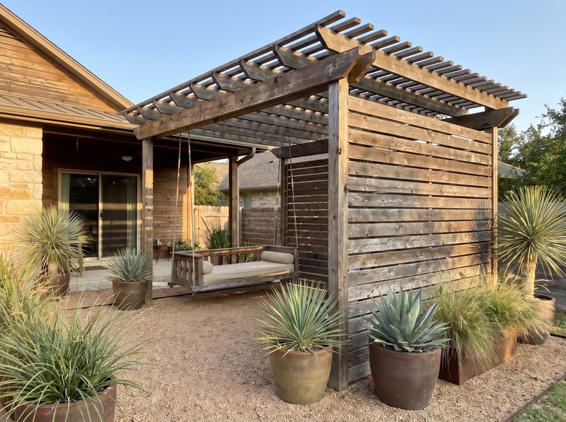 Timber Pergola with Suspended Daybed