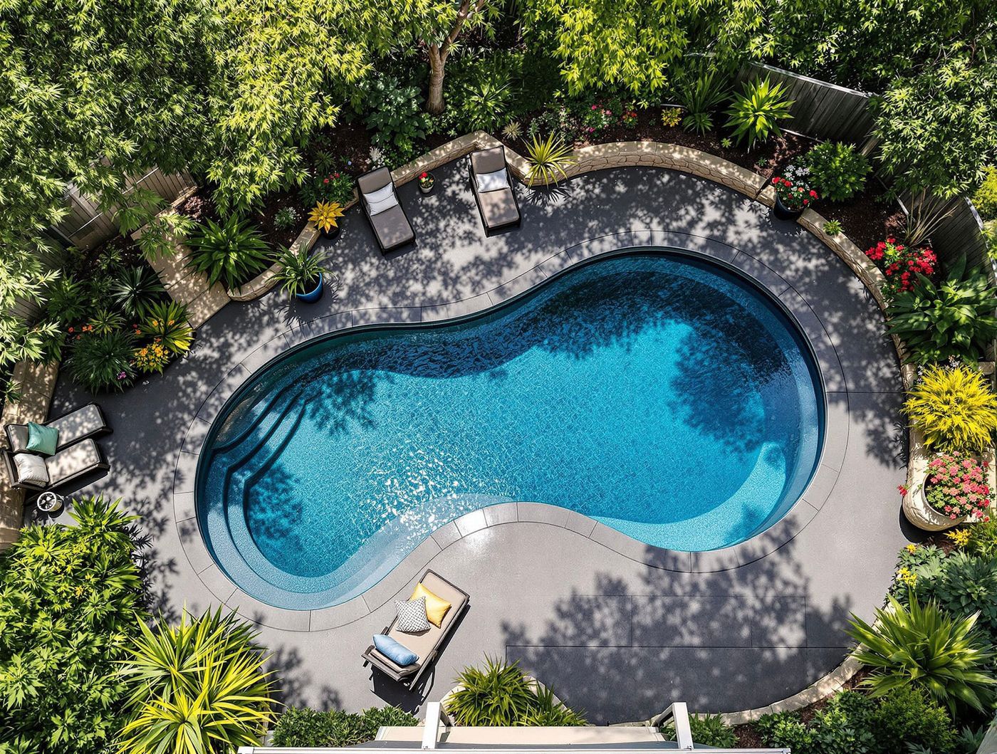 Aerial View of Figure-Eight Blue Pool