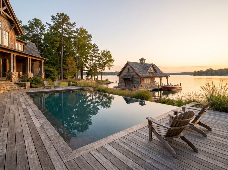 Cedar Deck Framing a Vanishing Edge Pool