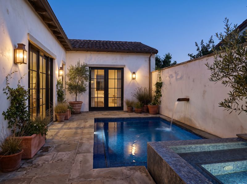 Courtyard Small Pool with Wall Scupper