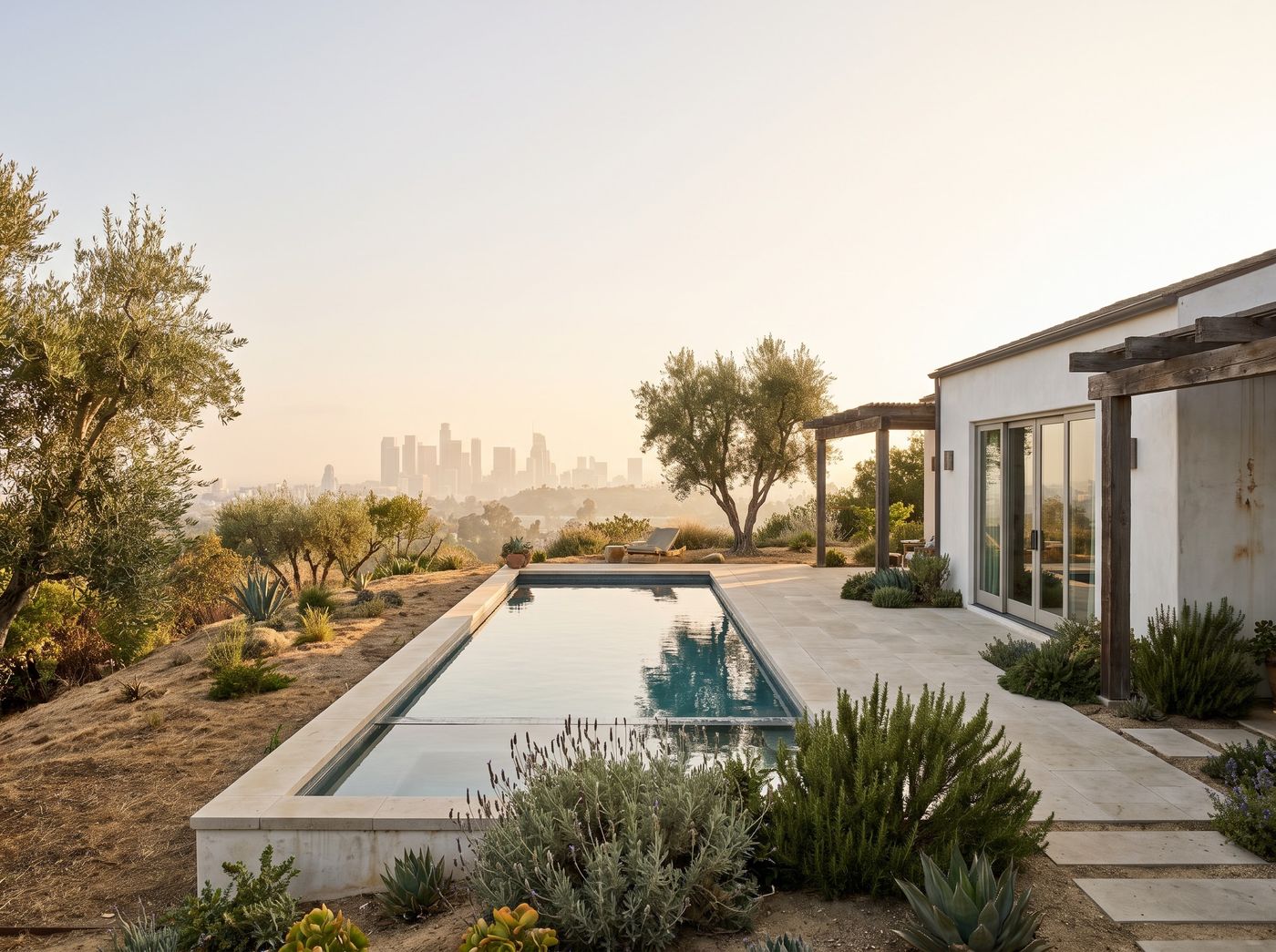 Hillside Infinity Pool Overlooking the City