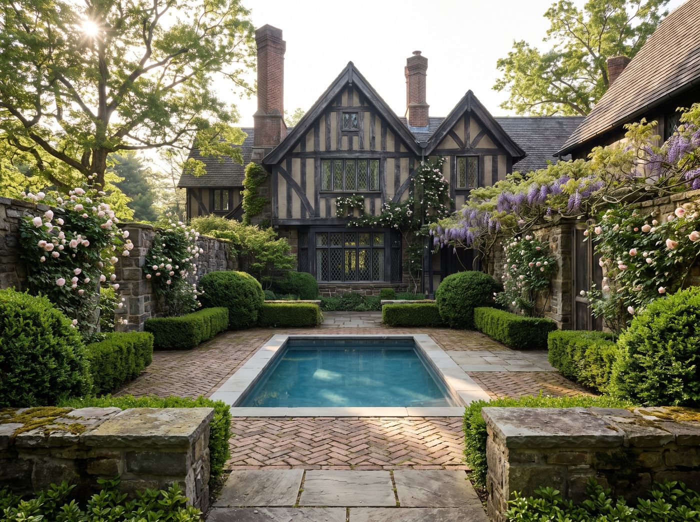 Plunge Pool in a Tudor Courtyard