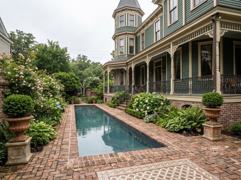 Victorian Lap Pool with Patterned Tile
