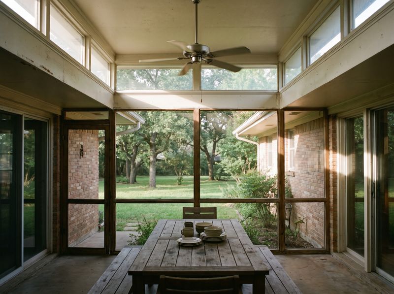 Screened Back Porch with Clerestory Windows