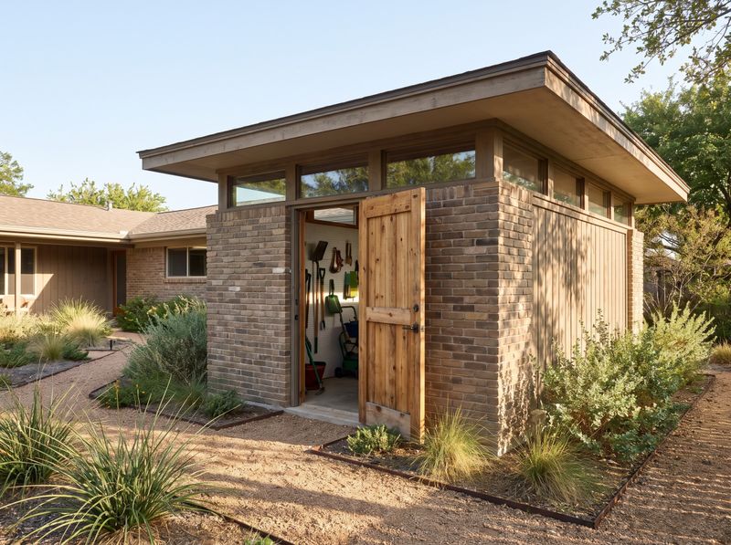 Brick Tool Shed with Clerestory Windows