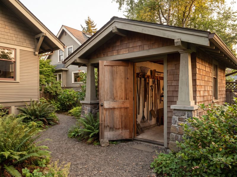 Cedar Shingle Garden Shed with Porch