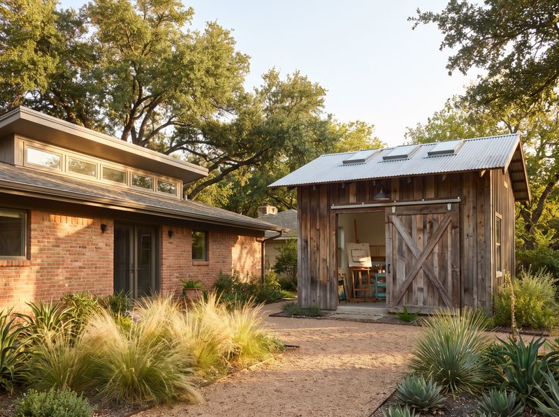 Rustic Art Studio with Sliding Barn Door