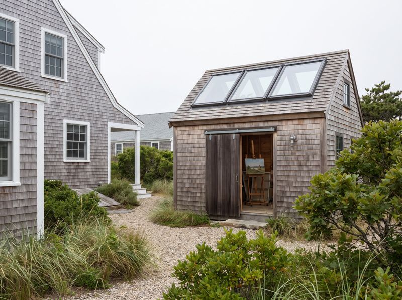 Shingled Art Studio with Large Skylights